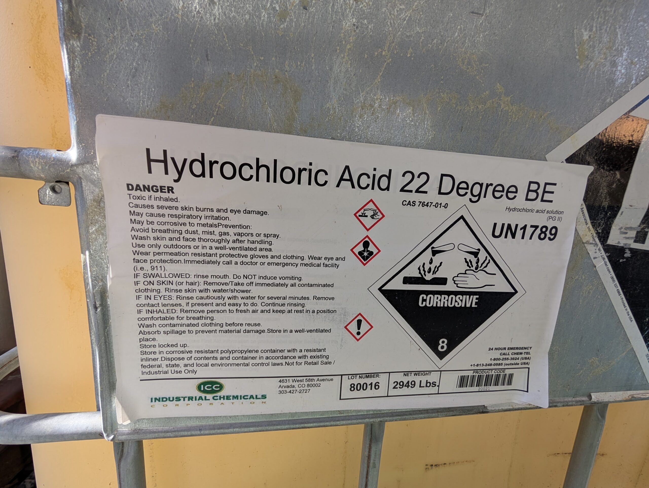 Hydrochloric Acid (HCl 33%) for Vietnam
